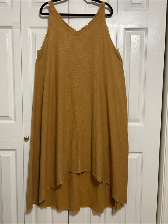 Gigio Dresses & Skirts - Mustard High-Low Sleeveless Dress - Casual Summer Style